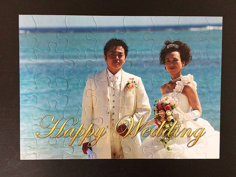結婚写真でジグソーパズル作成